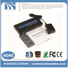 Nagelneuer HDMI Schalter 4x1 Unterstützung HDMI 1.4 3D video 1080P mit IR-Fernsteuerungs